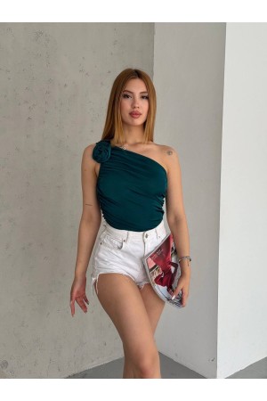 209965 TOPTAN ZÜMRÜT YEŞİL BLUZ