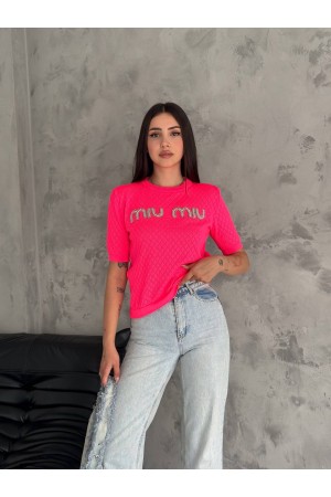 209984 TOPTAN FUŞYA TSHIRT