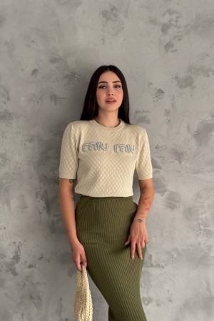 209985 beige T shirts