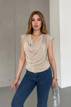 209996 TOPTAN BEJ BLUZ