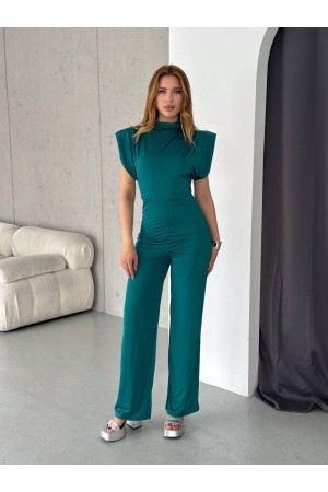 210008 TOPTAN ZÜMRÜT YEŞİL PANTOLON TAKIM
