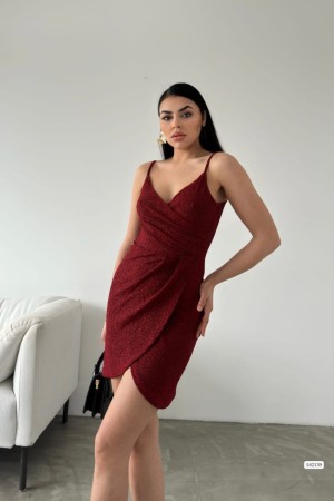 210236 burgundy DRESS