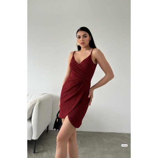 210236 burgundy DRESS
