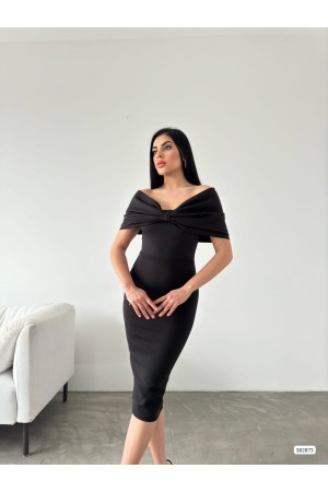 210258 TOPTAN SİYAH ELBİSE