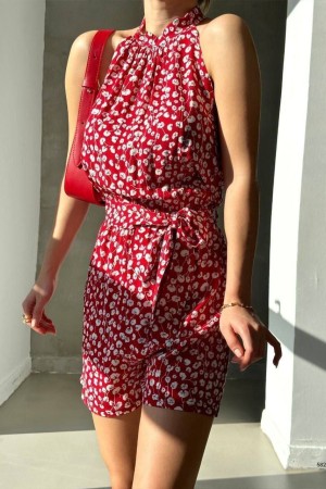 210268 patterned OVERALLS