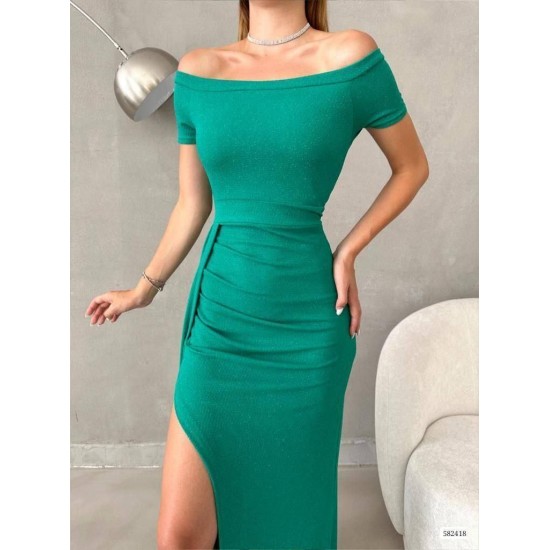 210280 GREEN Evening dress