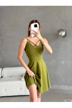 210330 TOPTAN YEŞİL ELBİSE