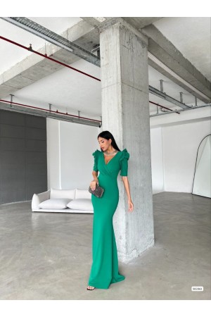 210343 GREEN Evening dress
