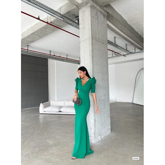 210343 GREEN Evening dress