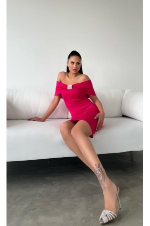 210349 fuchsia Evening dress