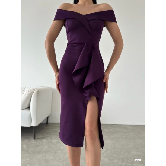 210412 purple Evening dress