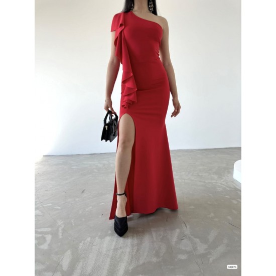 210437 burgundy Evening dress