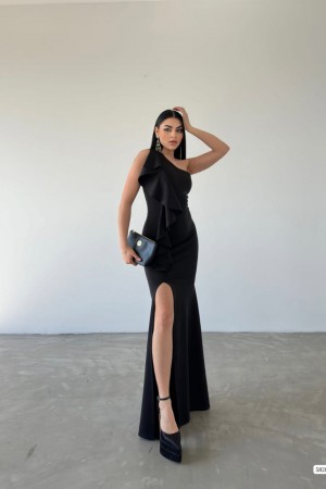 210439 black Evening dress