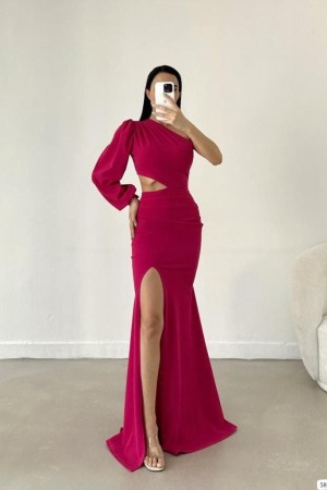 210450 red Evening dress