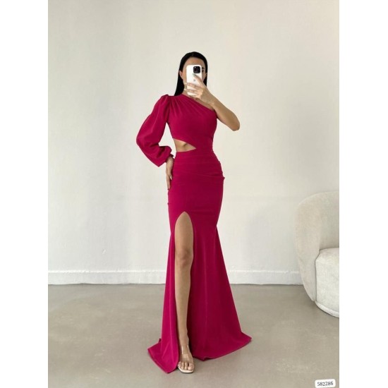 210450 red Evening dress
