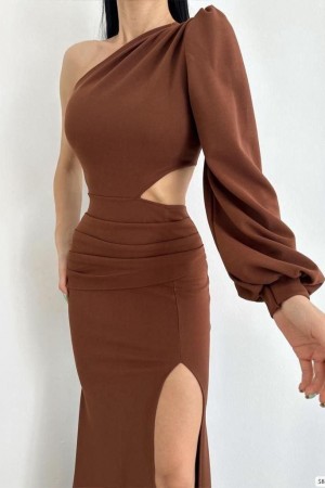 210452 coffee Evening dress