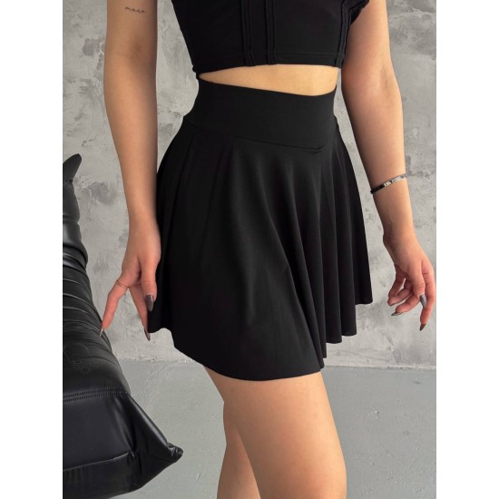 210911 black SHORT SKIRT