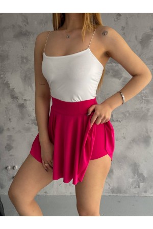 210913 TOPTAN KIRMIZI ŞORT ETEK