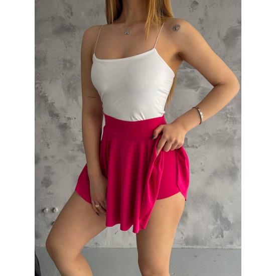 210913 red SHORT SKIRT