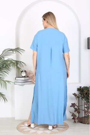 211130 TOPTAN MAVİ ELBİSE