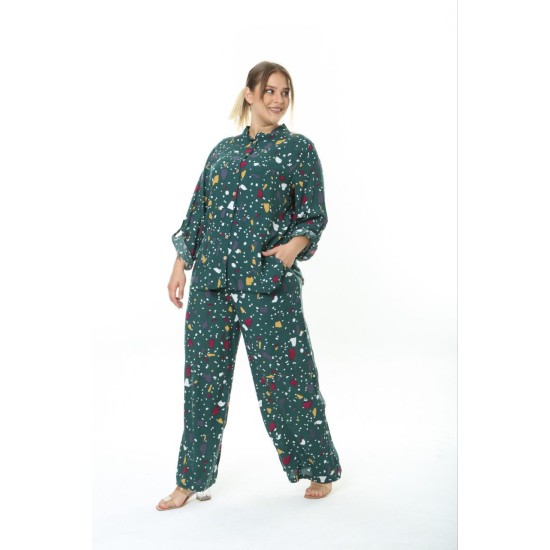 211155 TOPTAN DESENLİ PANTOLON TAKIM