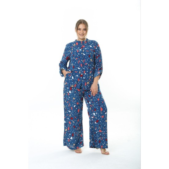 211156 TOPTAN DESENLİ PANTOLON TAKIM