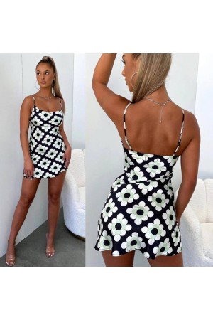 211371 TOPTAN DESENLİ ELBİSE