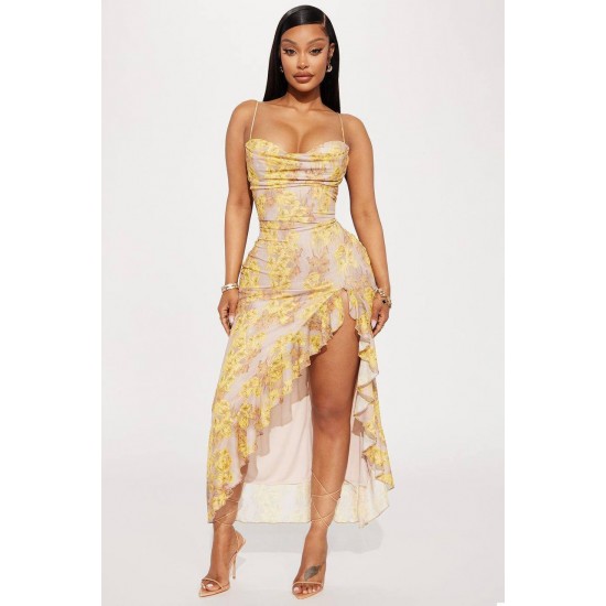 211439 patterned Evening dress