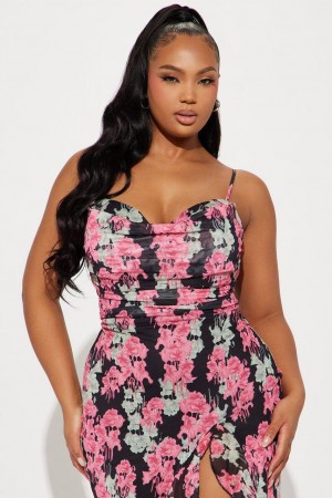 211440 patterned Evening dress