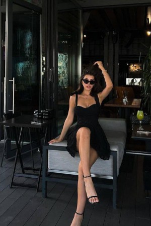 211441 black Evening dress