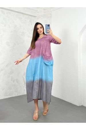 211450 TOPTAN DESENLİ ELBİSE