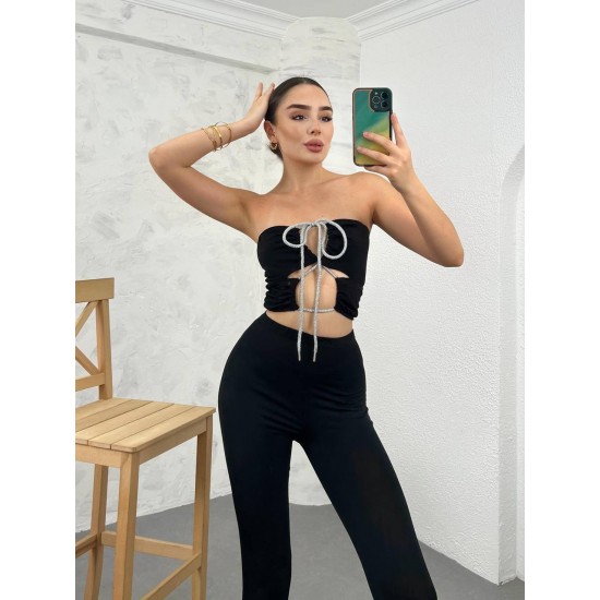 211476 black Pants suit