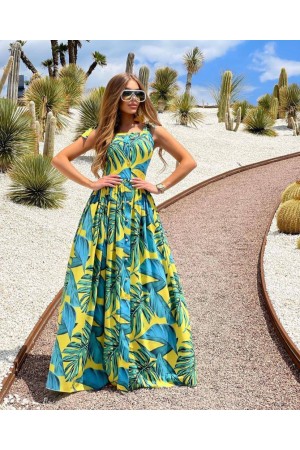 211545 TOPTAN DESENLİ ELBİSE