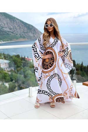 211546 TOPTAN DESENLİ ELBİSE