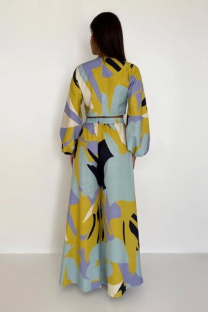 211576 patterned Pants suit
