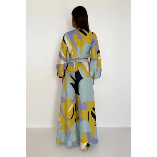 211576 patterned Pants suit