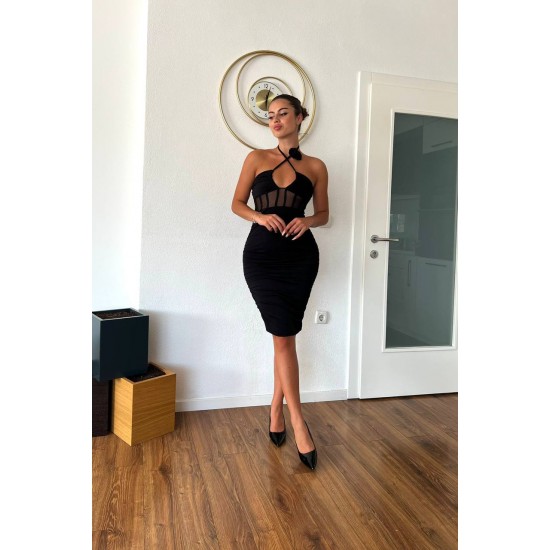 211582 black Evening dress