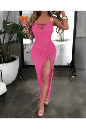 211585 TOPTAN PEMBE ELBİSE