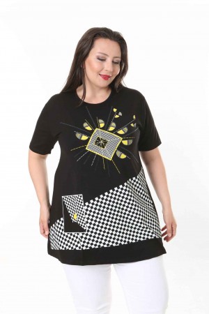 211714 TOPTAN SİYAH BLUZ