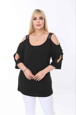 211742 TOPTAN SİYAH BLUZ