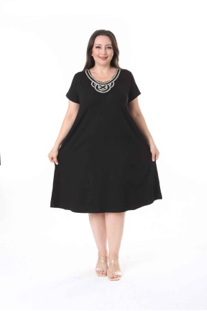 211758 TOPTAN SİYAH ELBİSE