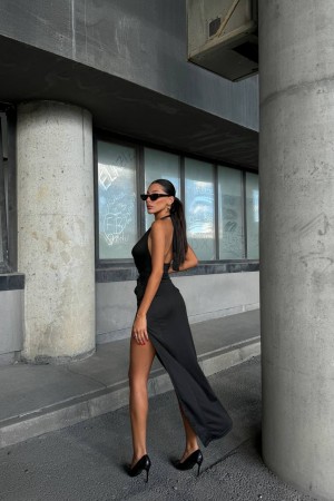 212111 black Evening dress