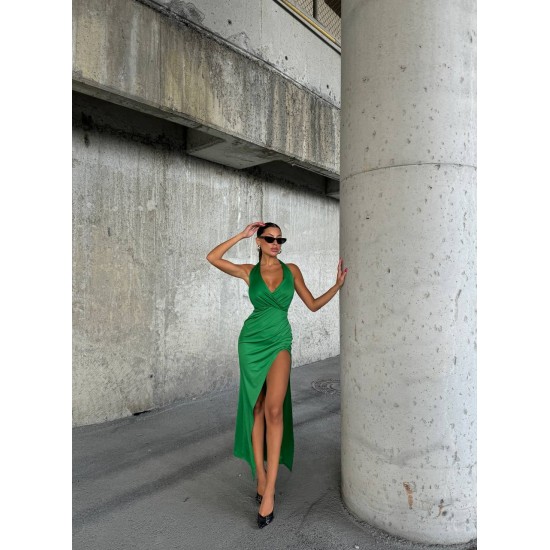212112 GREEN Evening dress