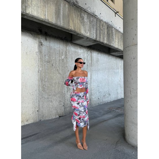 212125 patterned Skirt