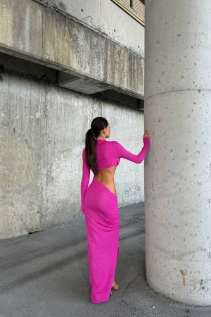 212129 fuchsia Evening dress