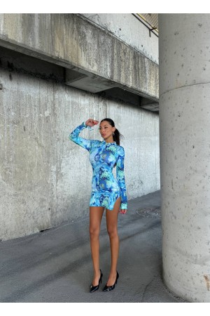 212133 TOPTAN DESENLİ ELBİSE