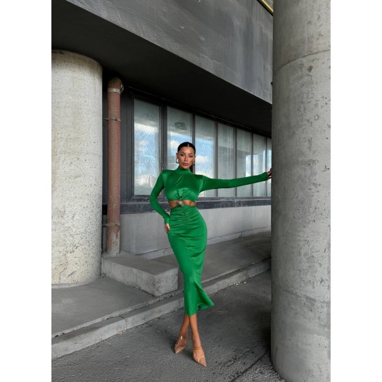 212134 GREEN Evening dress