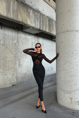 212137 black Evening dress