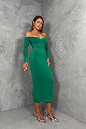 212141 GREEN Evening dress