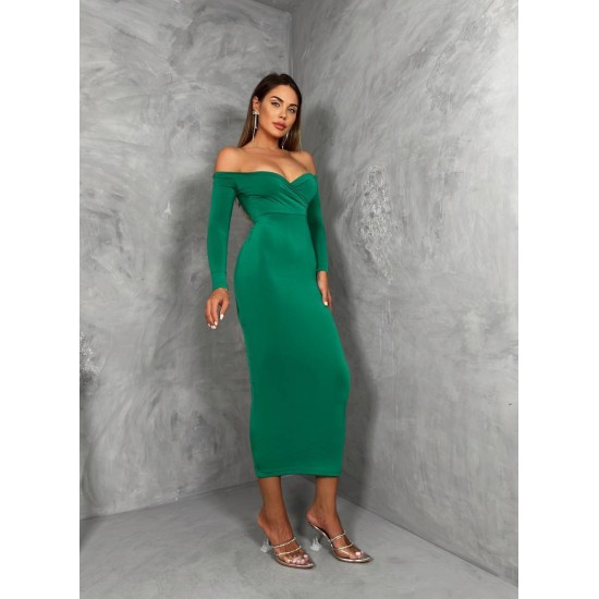 212141 GREEN Evening dress